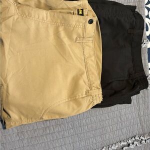 Lee Khaki and Black Work Shorts. Both pairs for $18.
